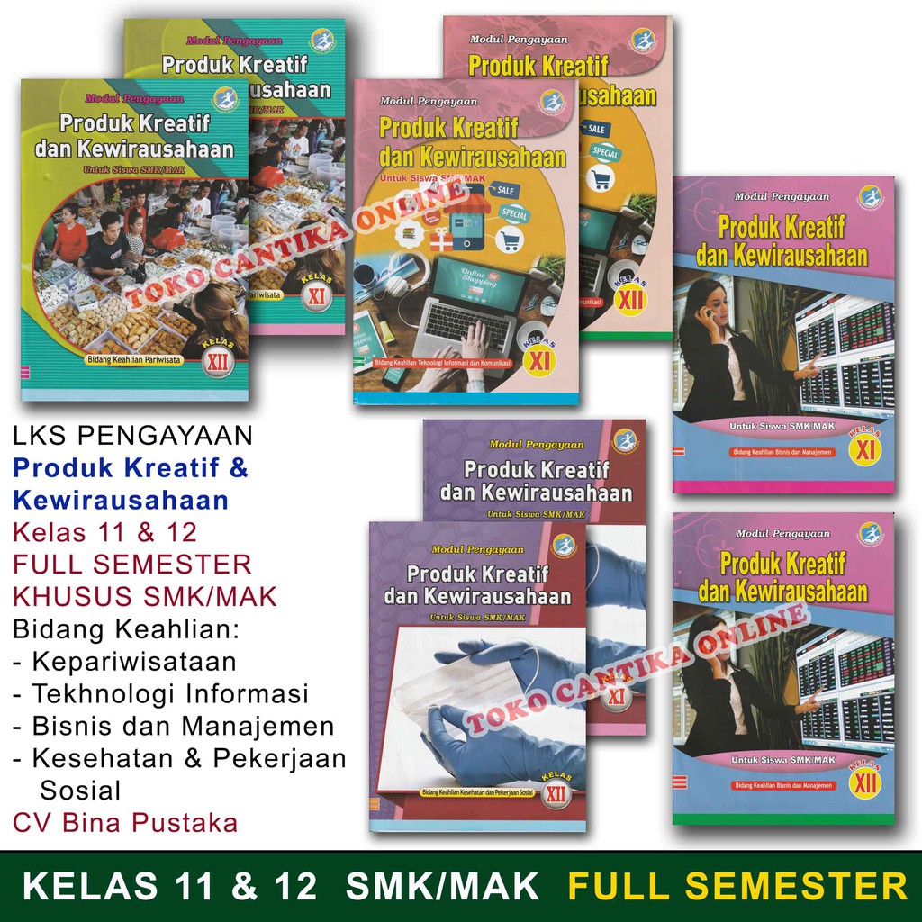 Buku LKS Produk kreatif dan kewirausahaan Kelas 11/12 SMK/MAK - Kepariwisataan - Tekhnologi - Bisnis