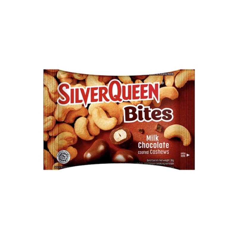 SILVERQUEEN BITES 30 GR - CASHEW - ALMOND - DARK - VERRY BERRY - GREENTEA ( 1 PC )