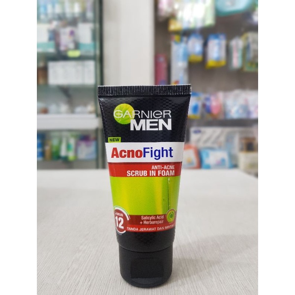 Garnier Men Acno Scrub In Foam 50 ml / Sabun Wajah / Sabun Wajah Garnier Men