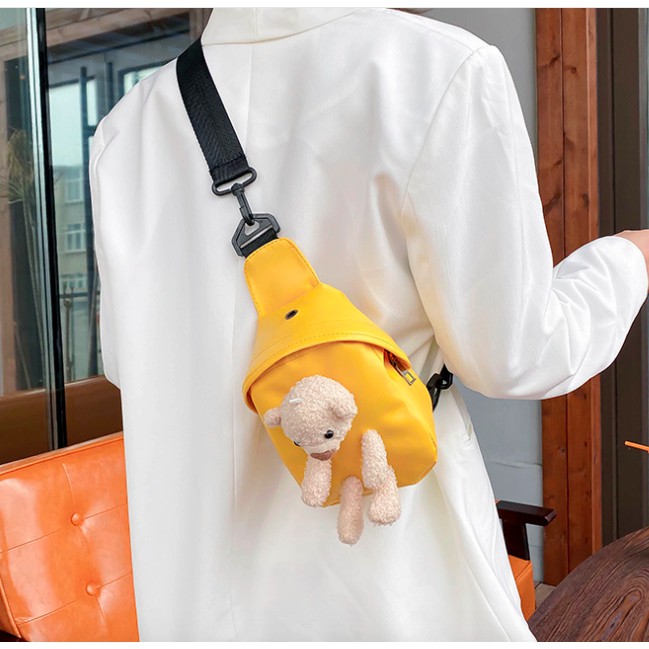 Amadela Story - BEARY Bumbag Wanita Tas Boneka Teddy Bear Tas Anak-Anak Shoulder Bag Tas Selempang Anak-Anak Tas Selempang Wanita Tas Selempang Anak Perempuan