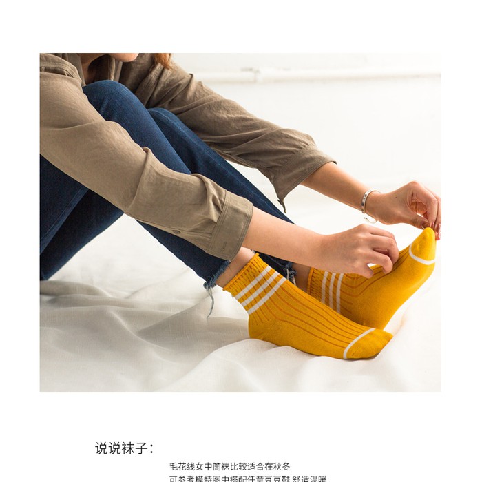 KK-05 kaos kaki mata kaki korea jepang strip tebal import ankle socks