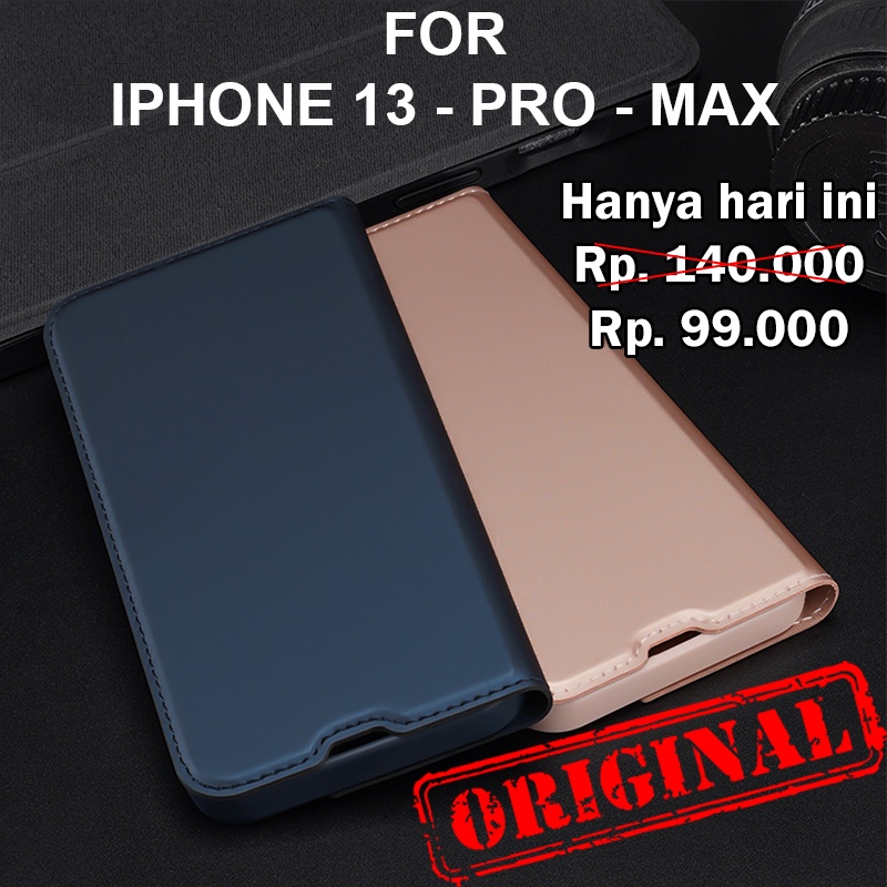 DUX DUCIS PRO FLIP COVER case iPhone 13 - Pro - Max softcase casing hp stand card slot original