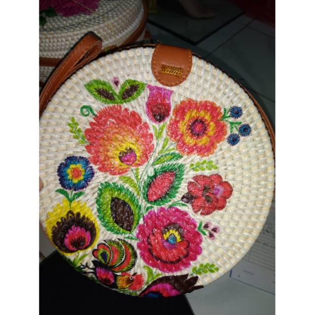 

Tas rotan sumpe lukis 20cm