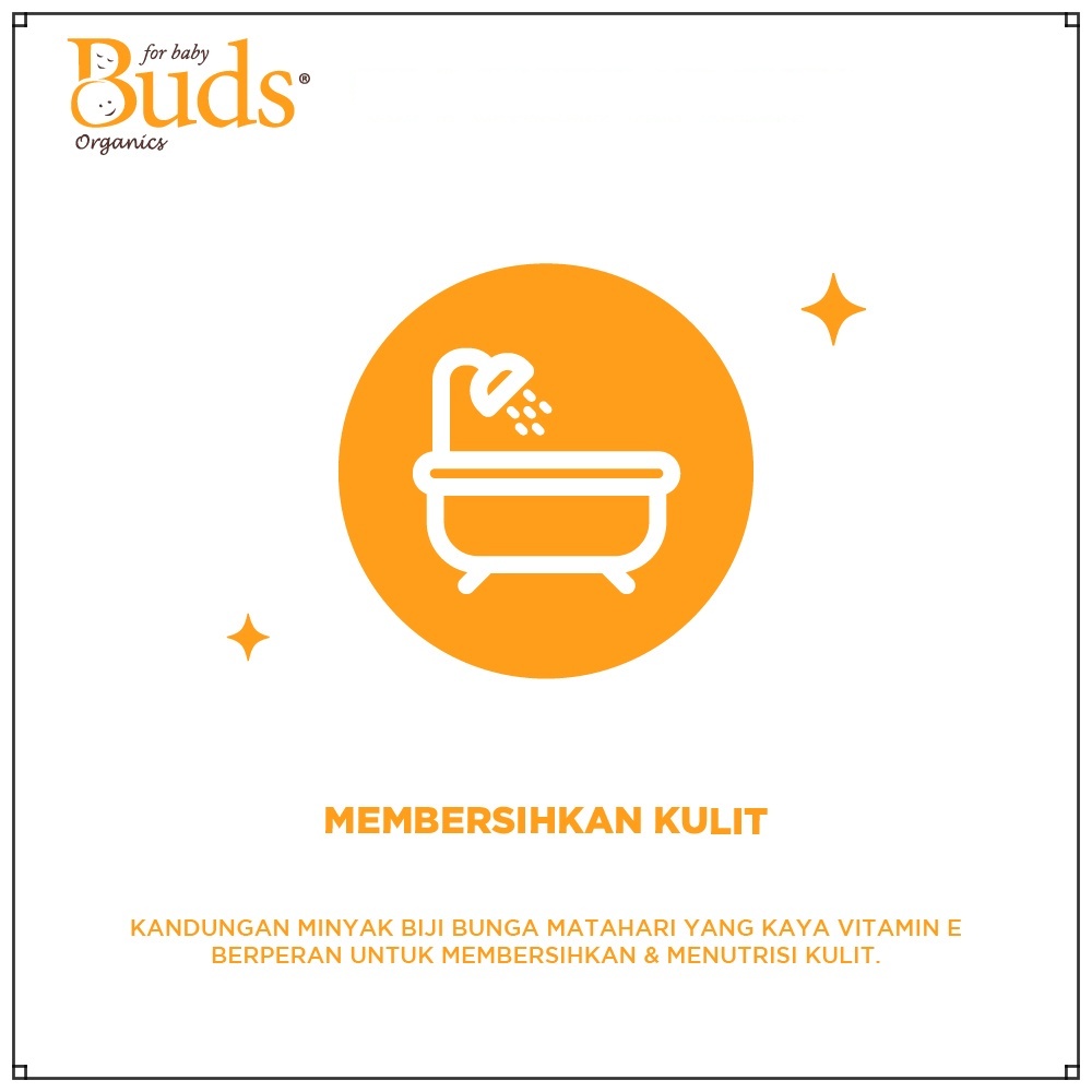 BUDS ORGANICS HAPPY BABY HEAD TO TOE CLEANSER 250ML SABUN&amp;SHAMPOO PERAWATAN KULIT BAYI