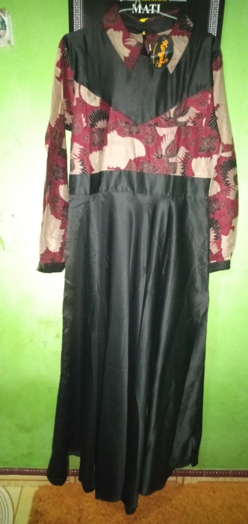 Couple Batik Gamis Original Kain Halus Couple Masakini Terlaris Asli Karyaku]