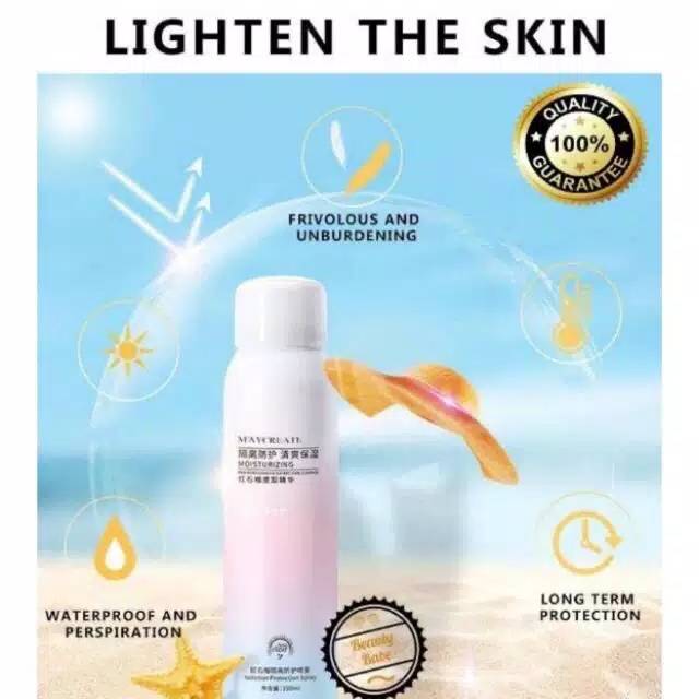 Medan Termurah/Moisturizing Whitening Sunscreen Isolation Protection Spray/Maycreate