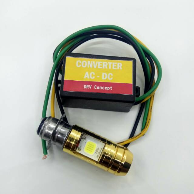 LAMPU MOTOR LED H6  + CONVERTER ACDC