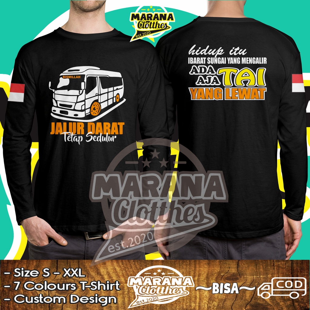 Kaos Baju ELF Travel Sedulur Dengan Kata-Kata Lengan Panjang Baju Otomotif