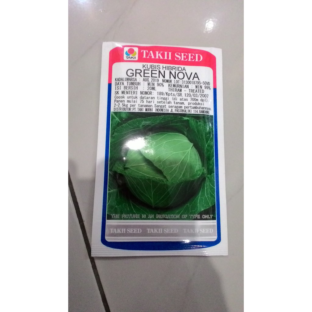 Jual Bibit Kubis Cabbage TAKII Green Nova Murah