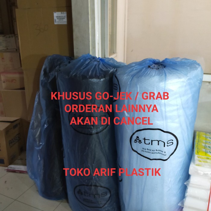 

BUBBLE WRAP *TMS" ( 50M X 1,2M ) PEMBELIAN KHUSUS GO-JEK & GRAB INSTAN