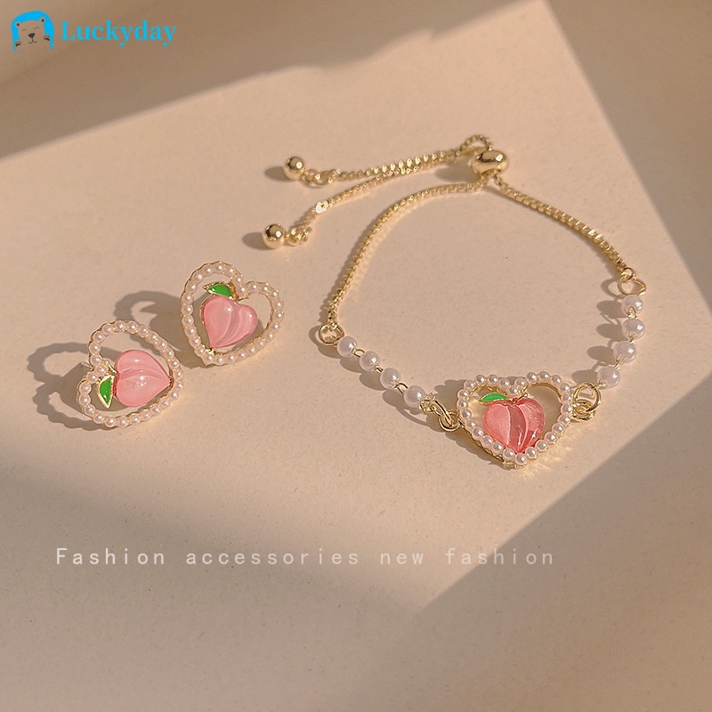 YEEZII Kalung Rantai Choker Liontin Bunga Tulip Warna Pink Untuk Wanita