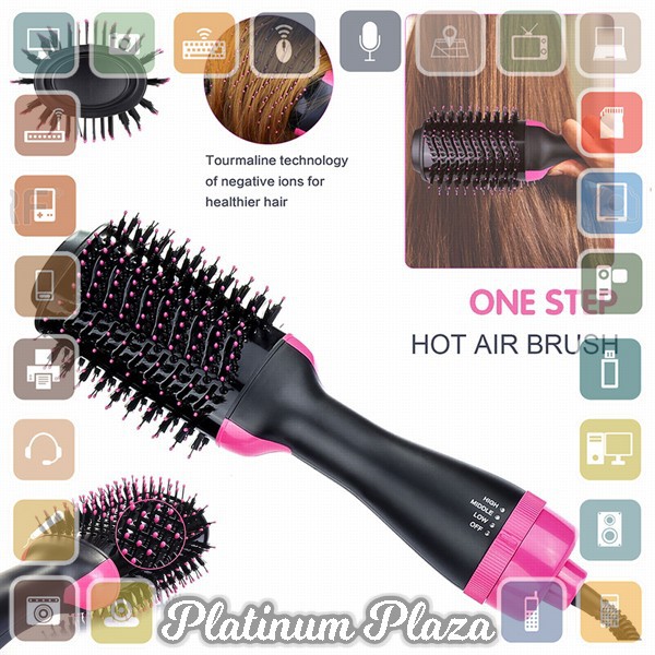 OLOEY Sisir Roller Hair Dryer Rambut 2 in 1 Volumizer Curler Comb - WB-336 - Pink`2GTC9S-