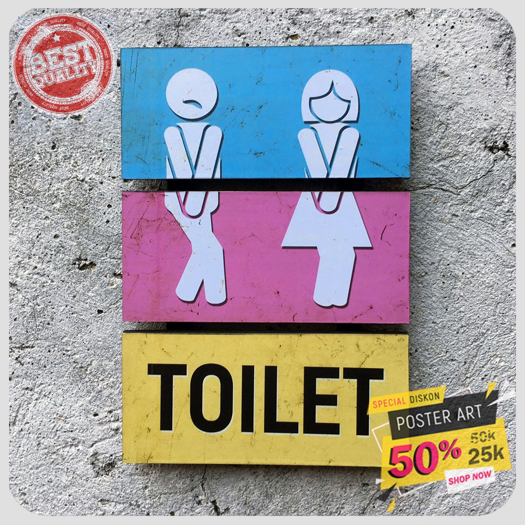 Dekorasi dinding - Pajangan dinding - Hiasan dinding - Poster Toilet - WallDecor - 091974FHZ