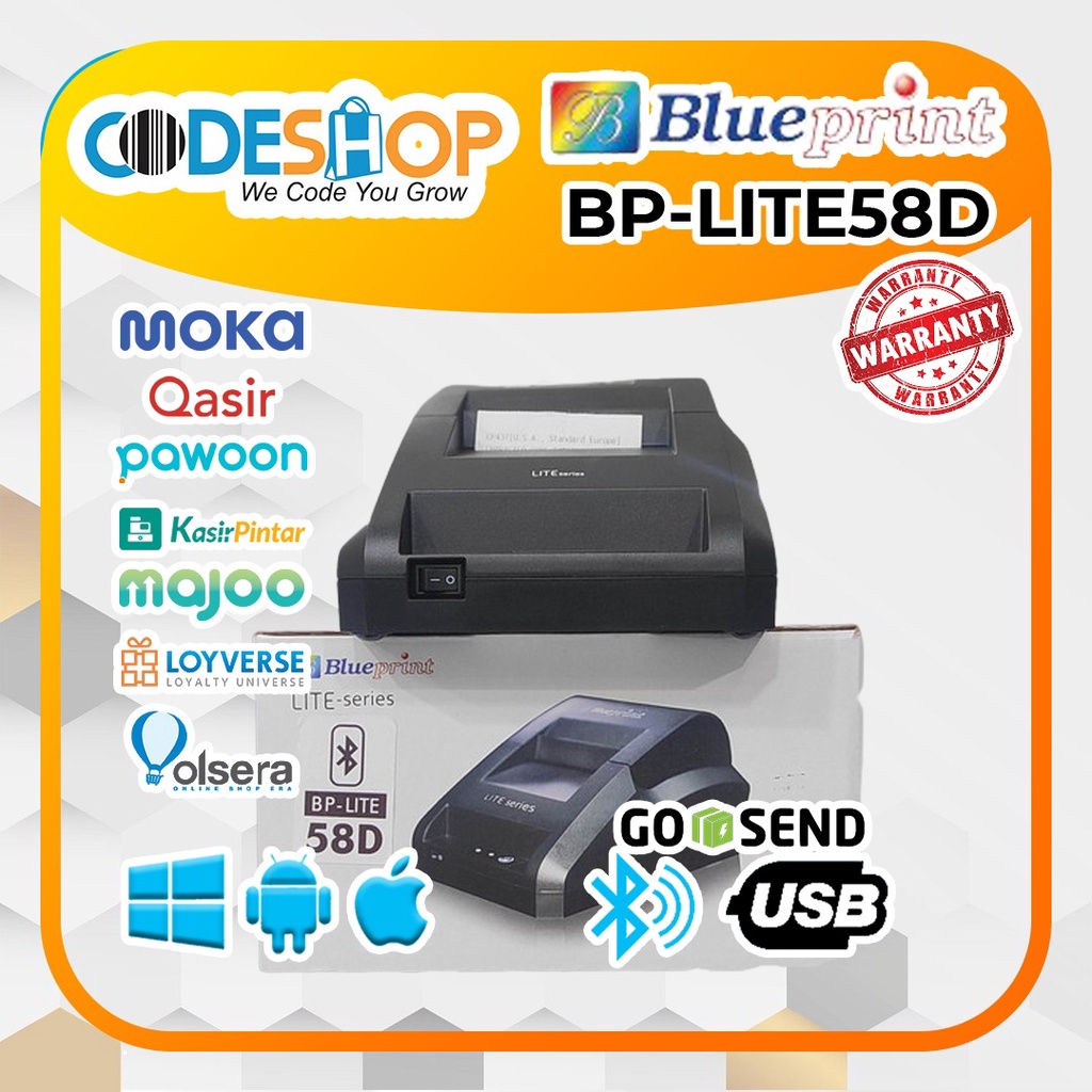 Printer Kasir Blueprint BP LITE 58 D Usb Bluetooth