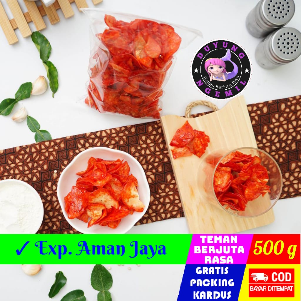 

[500g] Keripik Singkong Sanjay Pedas Manis / Singkong Lengket | Duyung Ngemil - makanan ringan snack kiloan jajanan jadul camilan termurah jajanan murah cemilan sehat Jajanan