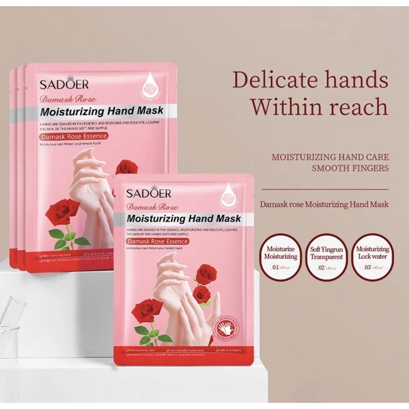 SADOER ROSE MOISTURISING HAND MASK