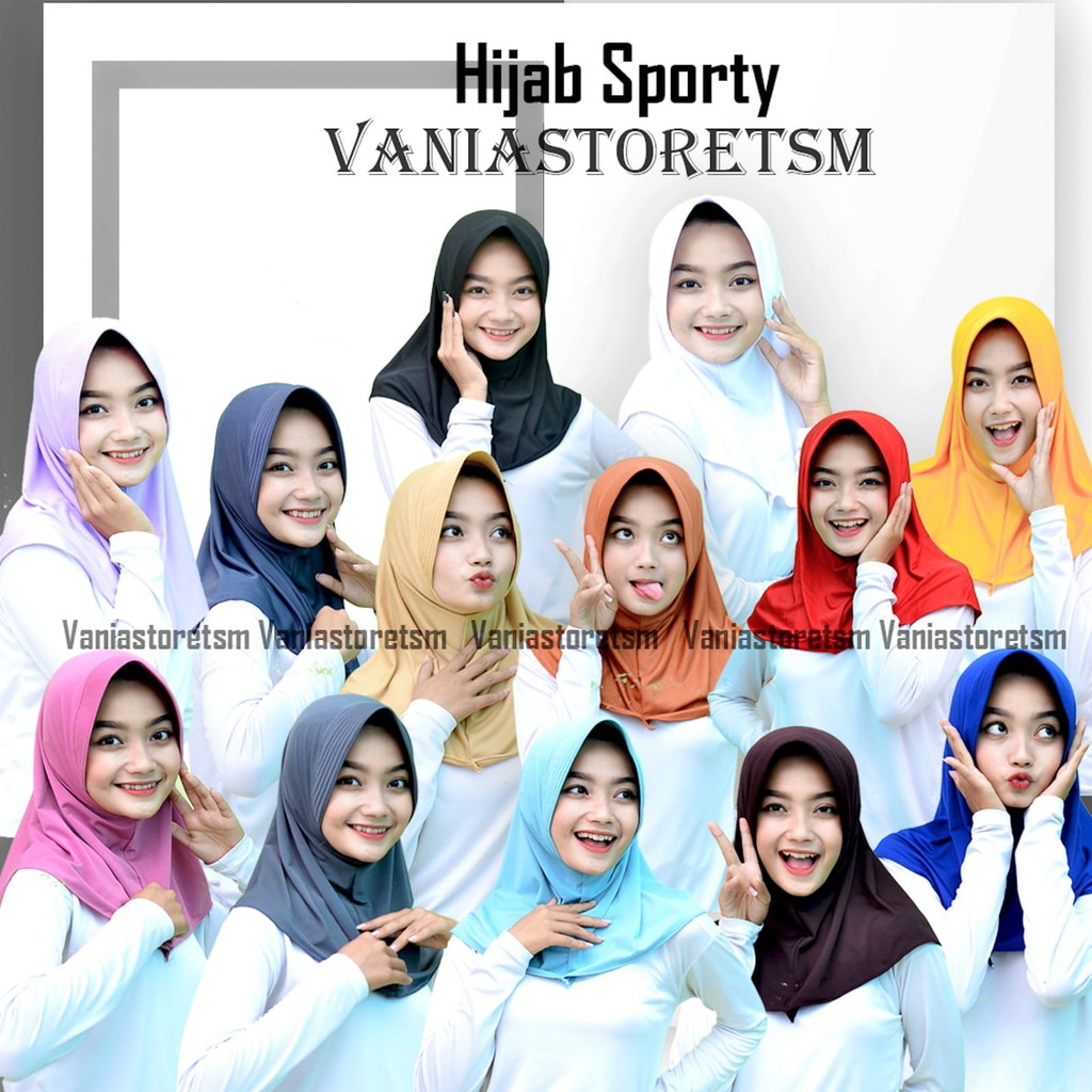 HIJAB SPORTY OLAHRAGA JERSEY PREMIUM