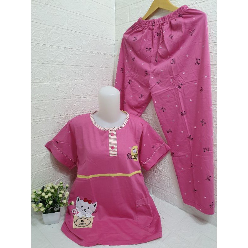 COD Baju tidur wanita tessa CP import bahan tebal dan adem 101-2