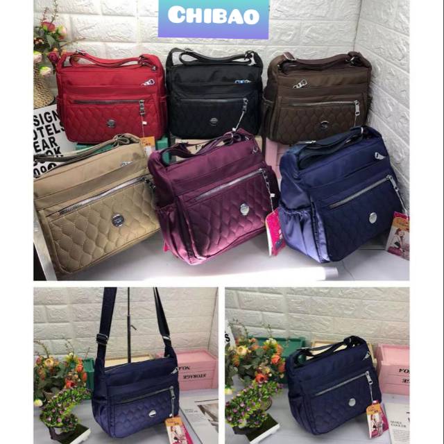 TAS SELEMPANG WANITA ORI CHIBAO BORDIR 6Sleting CB3072