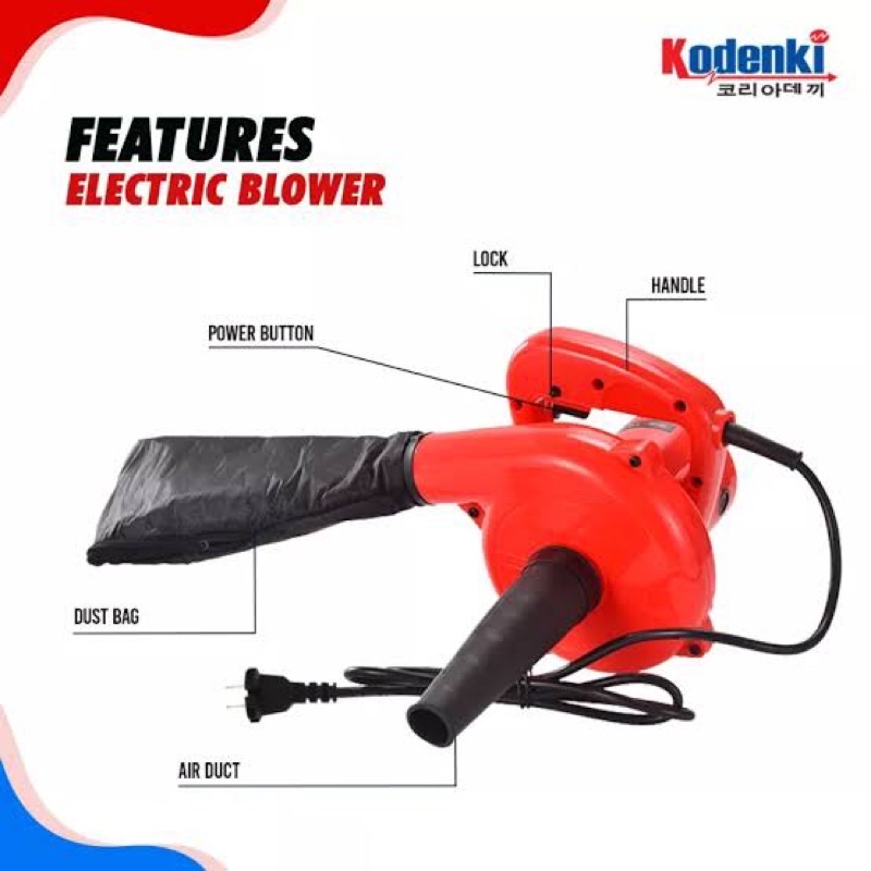 KODENKI EBP101 Mesin Blower Tangan Dryer Pet Pembersih Debu Listrik