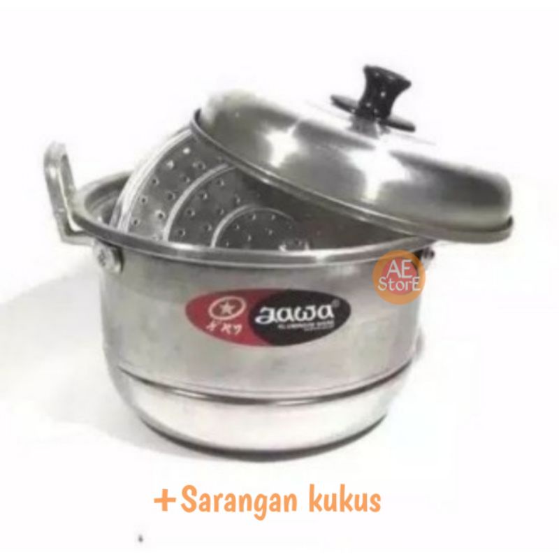Panci / Dandang (KECIL / MINI) kukus Jawa no 18 20 22 Maspion panci logam jawa / global eagle panci susu mie indomie panci perebus air masak sayur panci tebal alumunium murah Steamer Panci Serbaguna murah dimsum kukusan somay langseng global eagle 16 cm