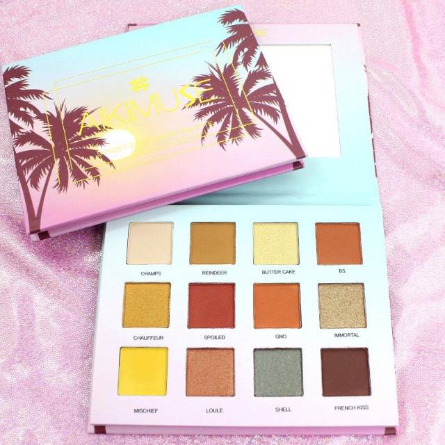 AIKIMUSE Sunset Palette Eyeshadow nampan Bintang 12 Warna Eye ShadowMatte Dish Tahan Lama tahan air