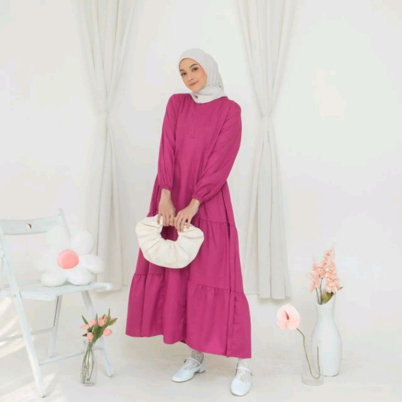 Plain MIDI dress | gamis polos | midi dres polos