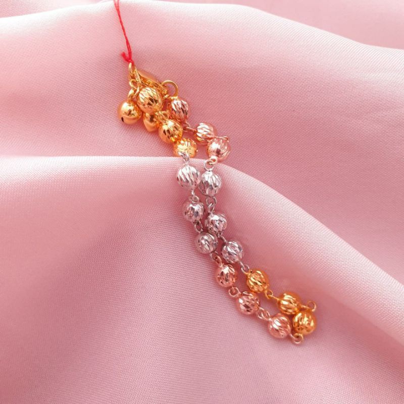 [NEW] Gelang dewasa model candy 3 warna emas asli kadar 375 8K