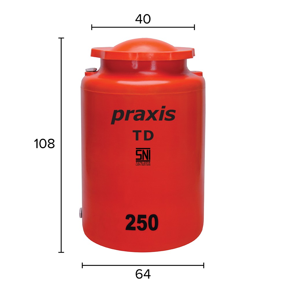 PRAXIS TD 250 L SNI Tangki Air / Tandon Air / Toren | Shopee Indonesia