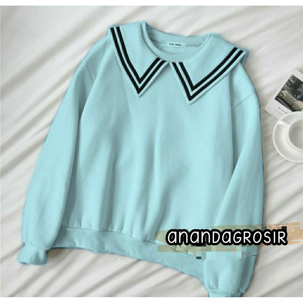 SWEATER WANITA PULMA TOP SWEATER - SWEATER OVERSIZE WANITA - SWEATER BASIC COLLAR