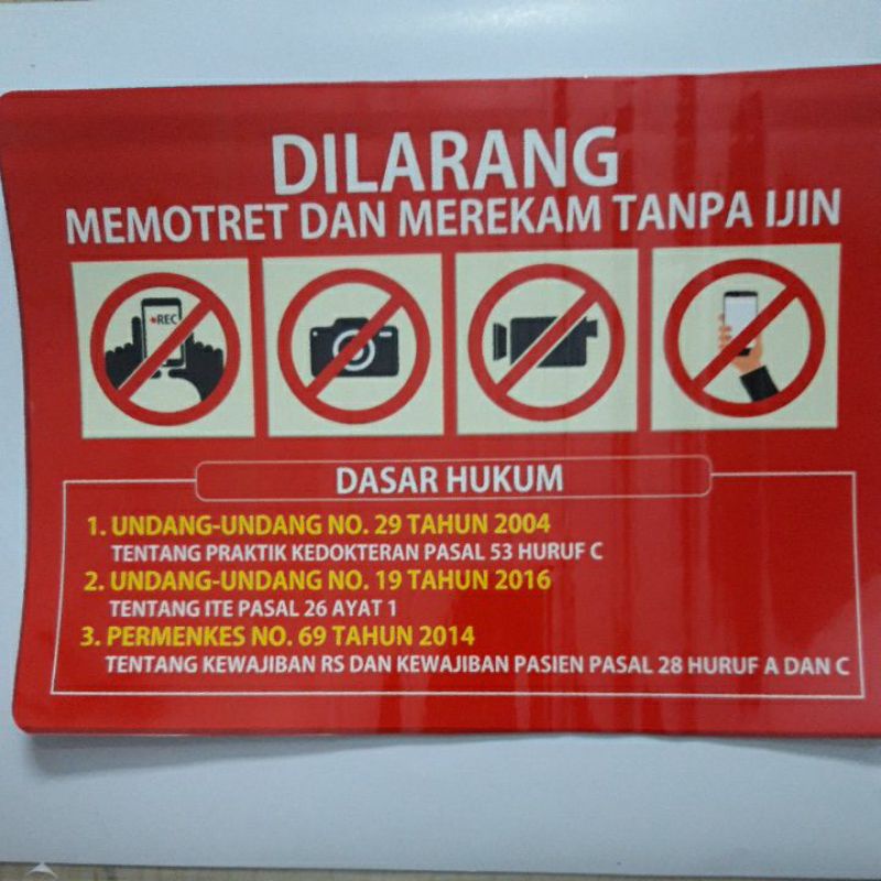 

Stiker dilarang Memotret/ larangan memotret