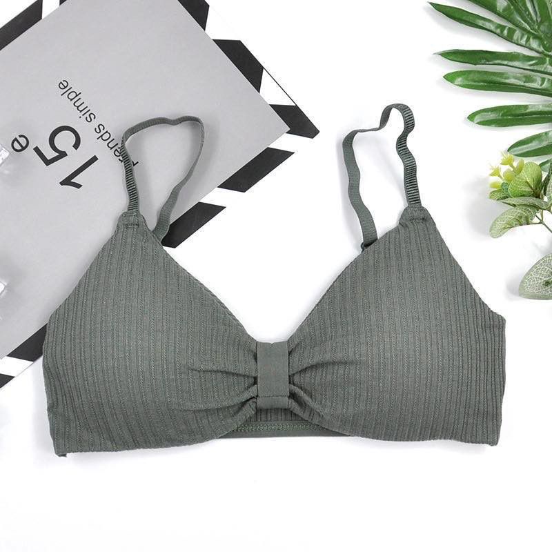 [ LINGERIE MASTER ] - (B-4) Sport bra BH BRA FASHION WANITA BAHAN HALUS BRA TANPA KAWAT LINGERIE MURAH SEXY IMPORT-B-4 green
