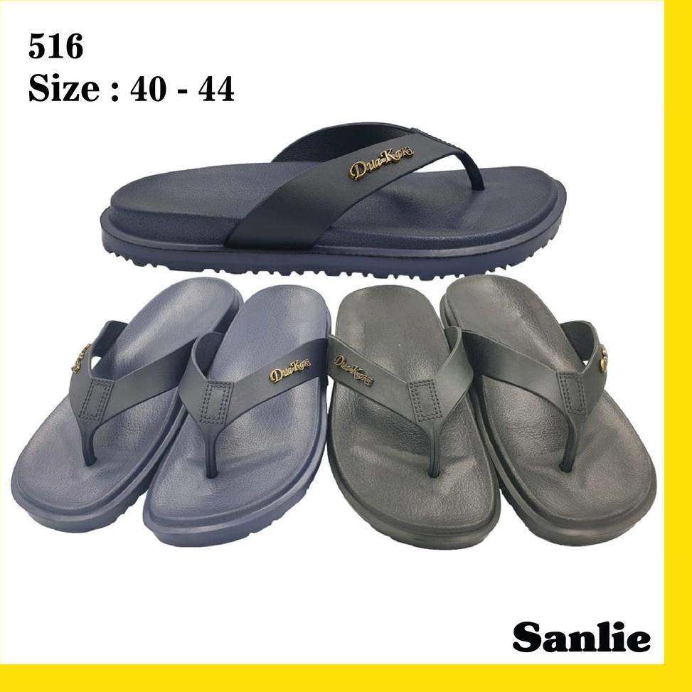 [Tli31au22c] Sanlie Sandal Pria Dua Kaki Sendal Karet Jepit Pria Ori Produk516