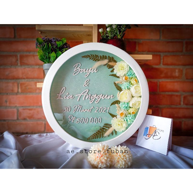 mahar rustic/mahar bundar/mahar transparan/mahar bulat/rustic desain