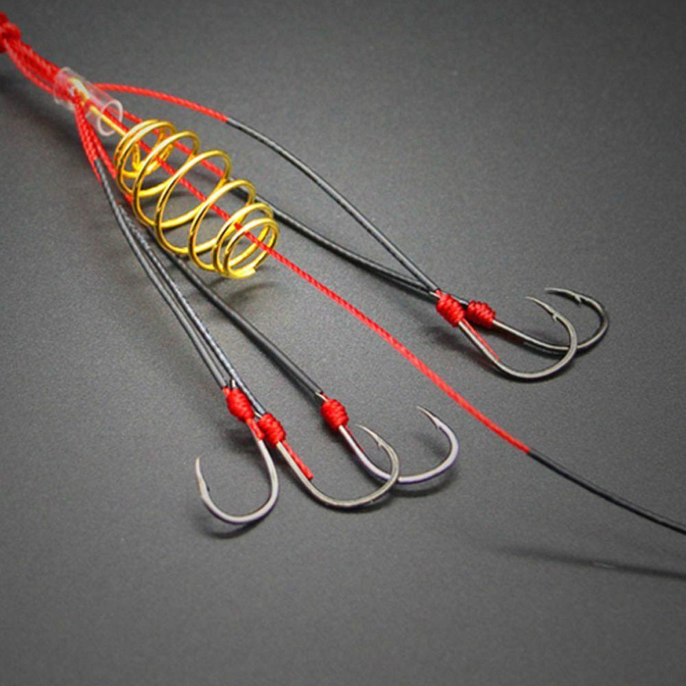 Lanfy Fishinghook Memancing Aksesoris High Quality Alat Pancing Kasar Fishing Tackle Anti Winding Bait Trap Feeder Springs Pancing Umpan Hooks