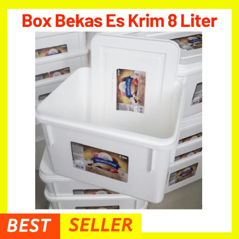 Ember Es Krim Box Bekas Ice Cream Eskrim 8 Liter Kotak Toples Cupang Tempat Breeding Bukan 5 Liter