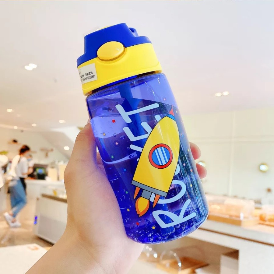 TERBARU!!!Botol Happy Botol Air Minum Anak Sedotan Motif Lucu Karakter 480 ML