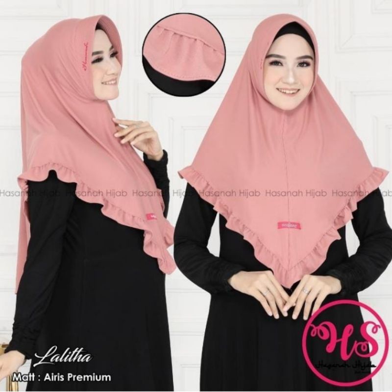 JILBAB INSTAN JERSEY REMPEL LALITHA