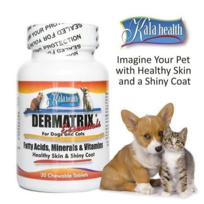 Dermatrix Vitamin Bulu dan Kulit Untuk Kucing dan Anjing isi 30 Tablet