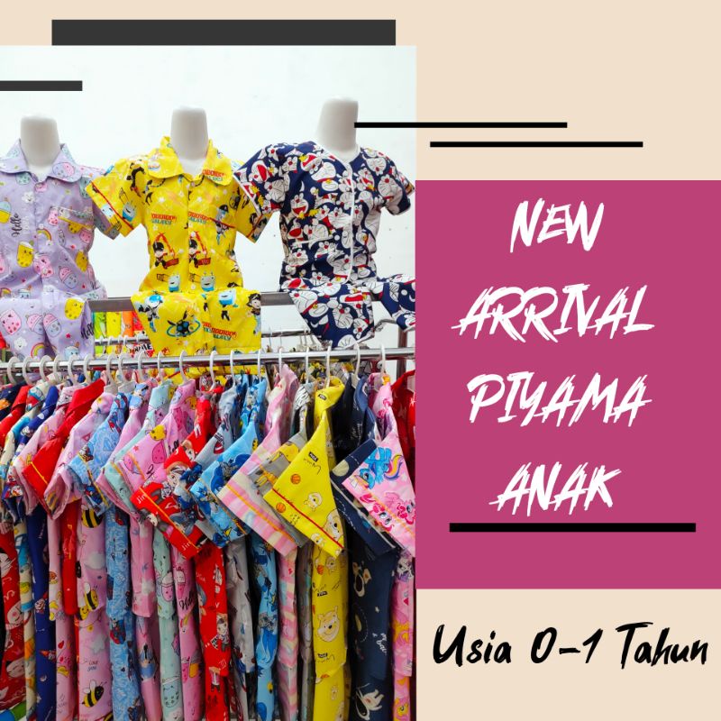 Piyama Anak | Piyama Baby | Usia 0-12 Bulan