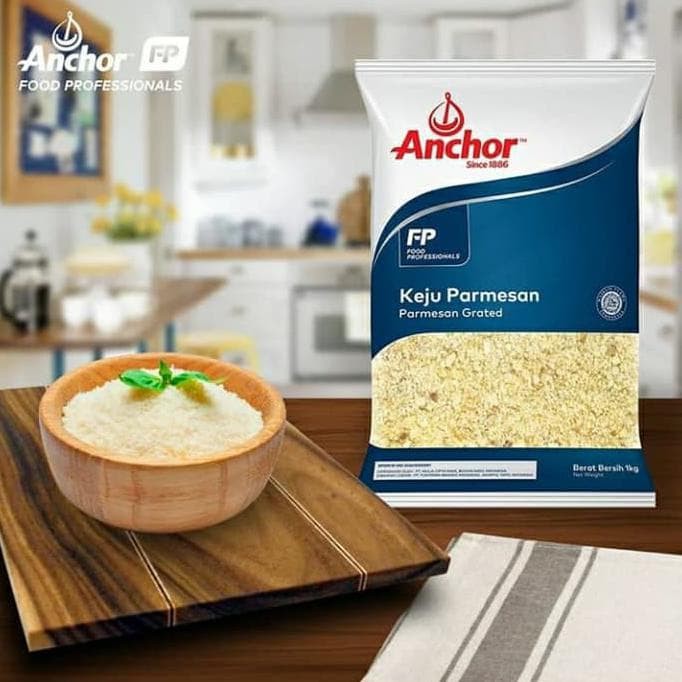 ANCHOR KEJU PARMESAN BUBUK 500GR / PARMESAN CHEESE GRATED REPACK