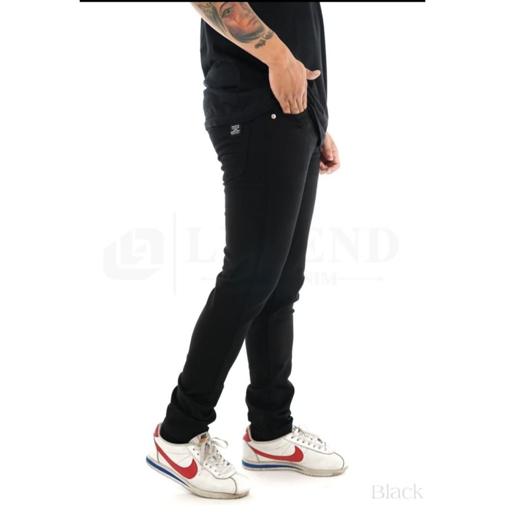 Celana Jeans Panjang Pensil Skinny Semi Slim Fit Cowok / Pria Bahan Strech Murah / Jeans Pria COD