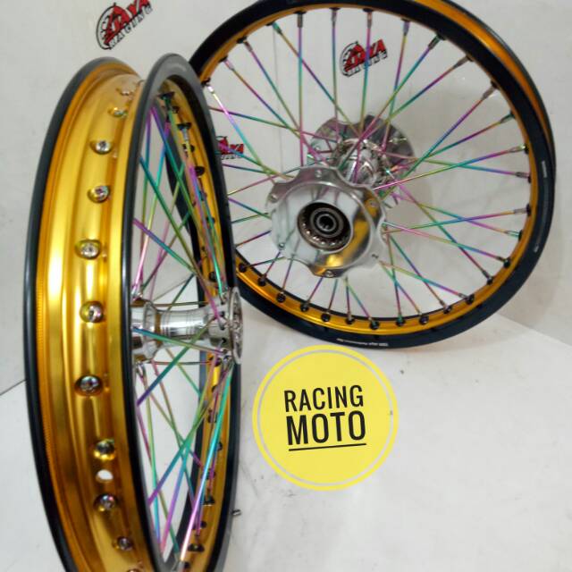 PAKET VELG NINJA 250 VELG TDR RING 17 TROMOL BECAK PLUS STEL VELG LENGKAP