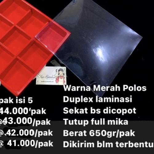 

Box Nastar isi 9 MERAH⁣⁣ Lubang uk 6x6cm PER PAK ISI 5 BOX
