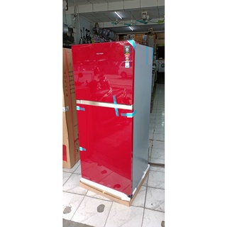 Kulkas 2 Pintu Polytron 23 MN Belezza Jumbo Pintu Kaca 220 Liter