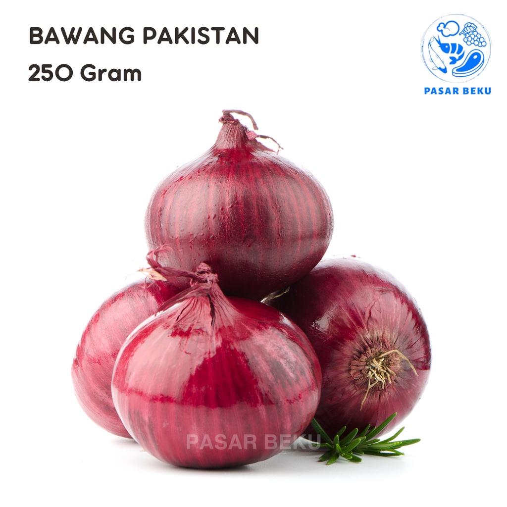 

(Khusus AREA SUMBAR) Bawang Merah Pakistan 250 Gram Bawang Peking Rempah Masakan Pasar Beku Padang