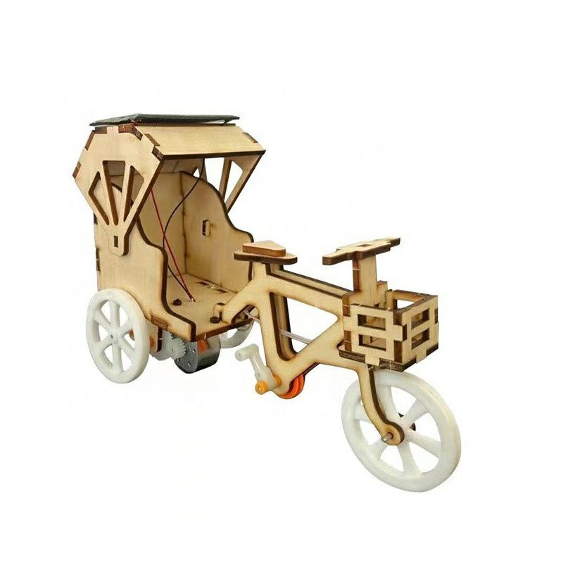 Mainan Edukasi Anak Kayu Puzzle Sepeda Becak/ DIY Tricycle Wooden for kids
