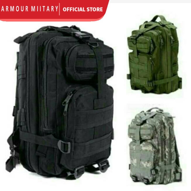 Termurah di Shopee TAS RANSEL ARMY TACTICAL 3P LEBANON GENDONG LORENG POLOS