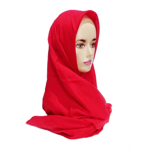 Hijab Saudia Rawis Warna Merah