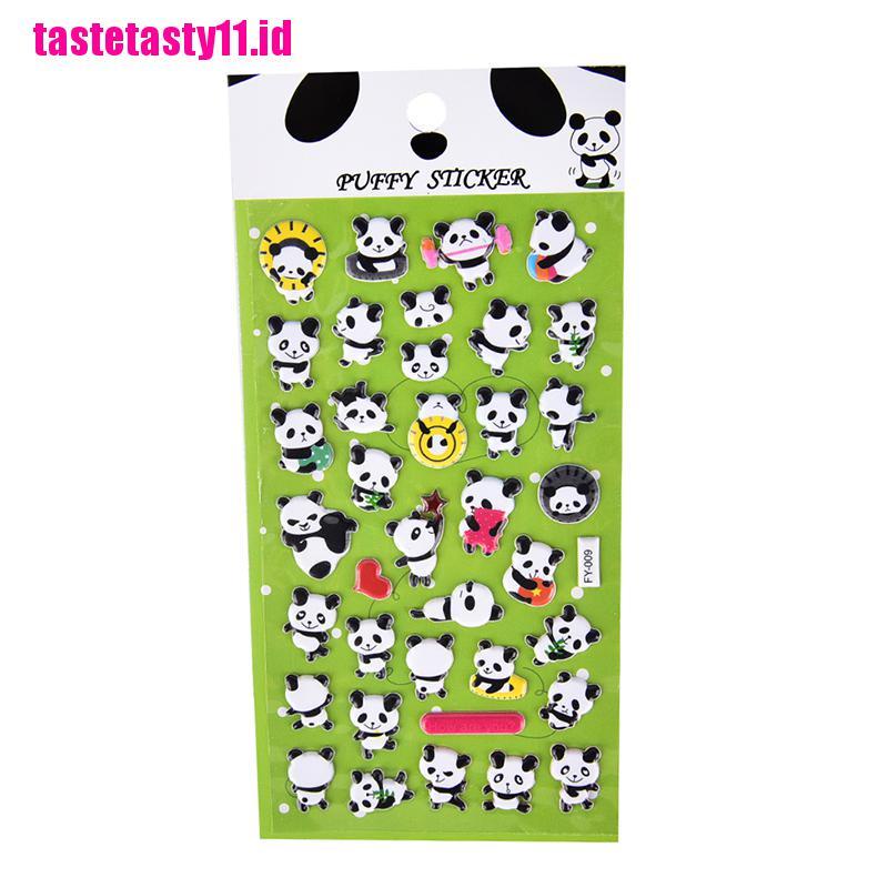 【TTID】3D DIY Cute Panda Diary Album Scrapbooking Memo Pad Bubble Sticker Decora